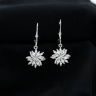 Sparkanite Jewels-Moissanite Cluster Flower Inspired Drop Earrings