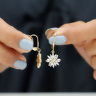 Sparkanite Jewels-Moissanite Cluster Flower Inspired Drop Earrings