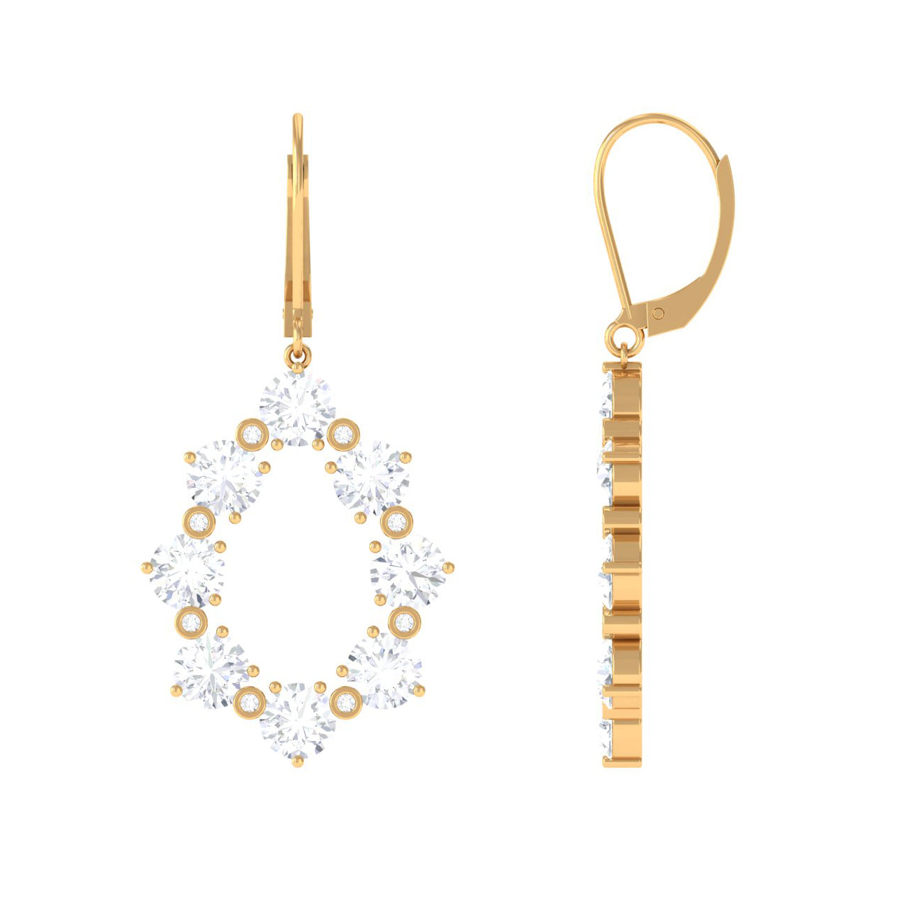 Sparkanite Jewels-Minimal Moissanite Eternity Drop Earring