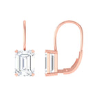 Sparkanite Jewels-Minimal Emerald Cut Moissanite Drop Earrings