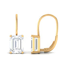 Sparkanite Jewels-Minimal Emerald Cut Moissanite Drop Earrings