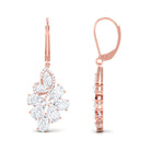 Sparkanite Jewels-Pear Shape Moissanite Cluster Drop Earrings