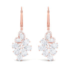 Sparkanite Jewels-Pear Shape Moissanite Cluster Drop Earrings