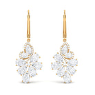 Sparkanite Jewels-Pear Shape Moissanite Cluster Drop Earrings