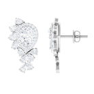 Sparkanite Jewels-Pear Shape Moissanite Cluster Cocktail Stud Earrings