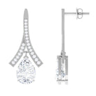 Sparkanite Jewels-Classic Pear Shape Moissanite Drop Earrings