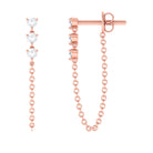 Sparkanite Jewels-Certified Moissanite Dangle Chain Earrings