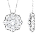 Sparkanite Jewels-Certified Moissanite Flower Inspired Statement Pendant