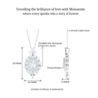 Sparkanite Jewels-Pear Shape Moissanite Cocktail Halo Drop Pendant