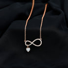 Sparkanite Jewels-Heart Shape Moissanite Infinity Drop Necklace