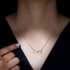 Sparkanite Jewels-Heart Shape Moissanite Minimal Infinity Necklace