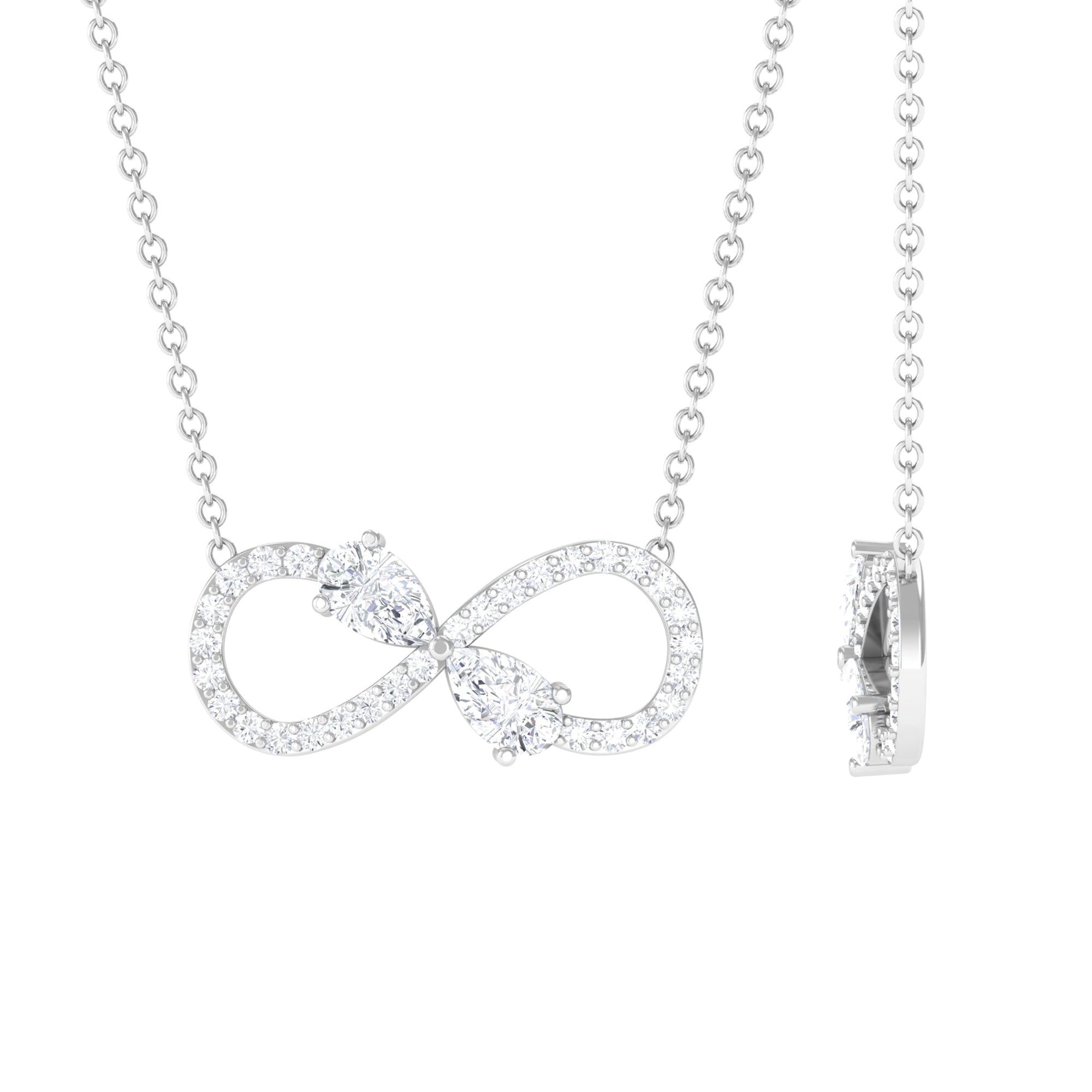 Sparkanite Jewels-Minimal Certified Moissanite Infinity Necklace