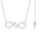 Sparkanite Jewels-Pave Set Moissanite Minimal Infinity Necklace