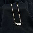 Sparkanite Jewels-Pave Set Moissanite Minimal Infinity Necklace