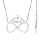 Sparkanite Jewels-Certified Moissanite Infinity Crown Necklace