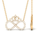 Sparkanite Jewels-Certified Moissanite Infinity Crown Necklace