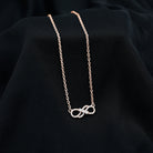 Sparkanite Jewels-Minimal Moissanite Infinity Necklace in Pave Setting