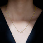 Sparkanite Jewels-Minimal Moissanite Infinity Necklace in Pave Setting