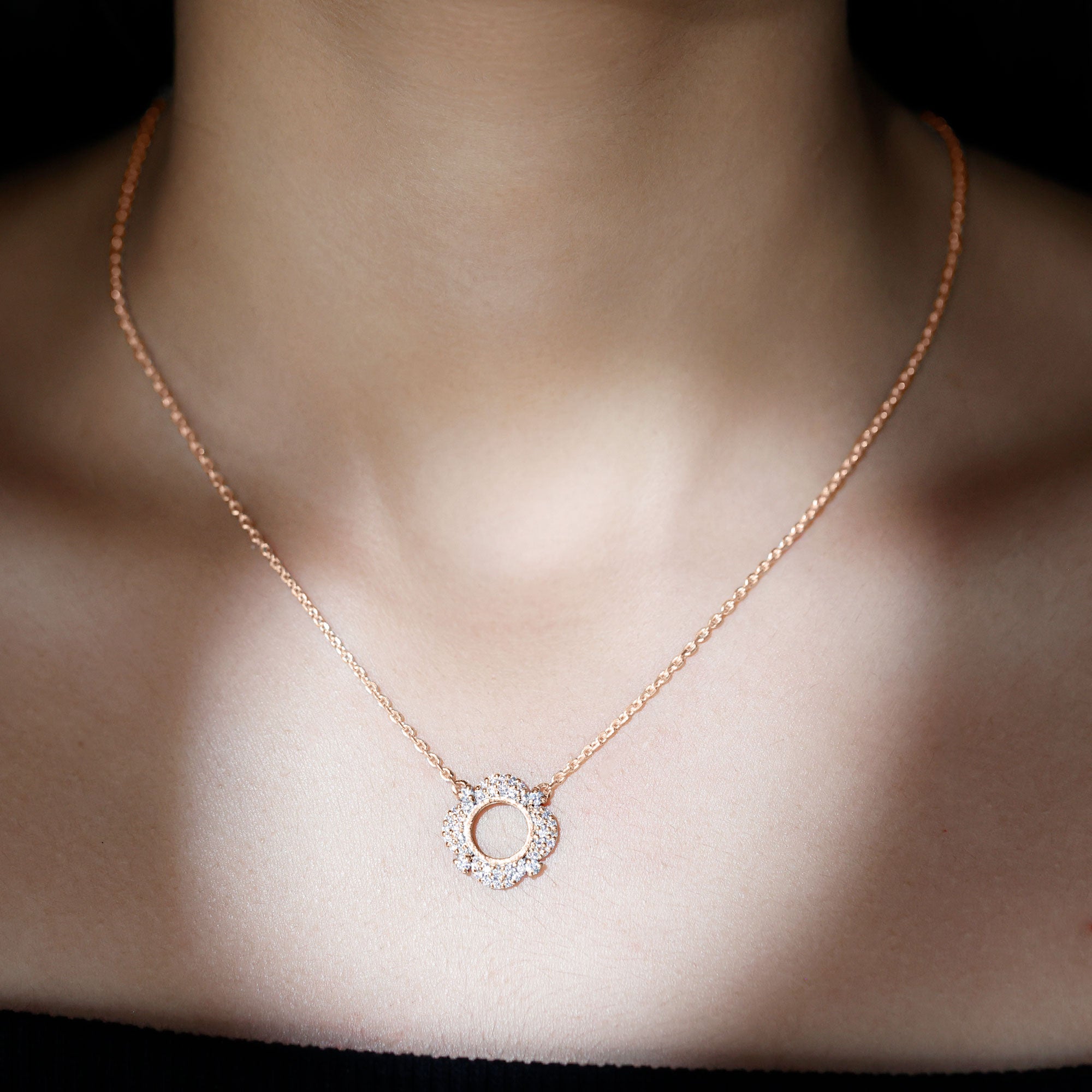 Sparkanite Jewels-Round Moissanite Eternity Necklace