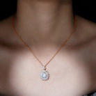 Sparkanite Jewels-Designer Moissanite Flower Inspired Cluster Pendant Necklace