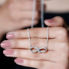 Sparkanite Jewels-Minimal Infinity Necklace with Certified Moissanite