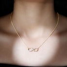 Sparkanite Jewels-Minimal Infinity Necklace with Certified Moissanite