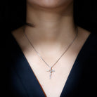 Sparkanite Jewels-Certified Moissanite Cross Heart Pendant Necklace