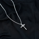 Sparkanite Jewels-Cross Heart Pendant Necklace with Certified Moissanite