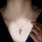 Sparkanite Jewels-Certified Moissanite Infinity Cross Pendant