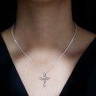 Sparkanite Jewels-Certified Moissanite Cross Pendant Necklace