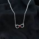 Sparkanite Jewels-Moissanite Infinity Necklace with Lab Created Ruby