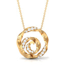 Sparkanite Jewels-Minimal Moissanite Floral Swirl Necklace