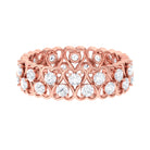 Sparkanite Jewels-Round Moissanite Heart Wedding Band