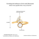 Sparkanite Jewels-Round Moissanite Mermaid Tail Wrap Ring