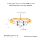 Sparkanite Jewels-Simple Oval Shape Moissanite Three Stone Engagement Ring