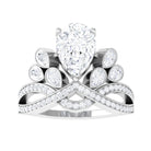 Sparkanite Jewels-Crown Style Moissanite Engagement Ring