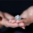 Sparkanite Jewels-Crown Style Moissanite Engagement Ring