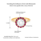 Sparkanite Jewels-Moissanite Cocktail Ring with Pink Tourmaline Halo