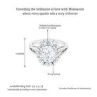 Sparkanite Jewels-Oval Shape Moissanite Double Halo Engagement Ring with Split Shank