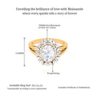 Sparkanite Jewels-Oval Shape Moissanite Double Halo Engagement Ring with Split Shank