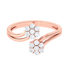 Sparkanite Jewels-Minimal Moissanite Flower Wrap Ring