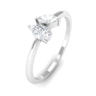 Sparkanite Jewels-Certified Moissanite Toi Et Moi Promise Ring