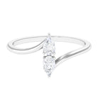 Sparkanite Jewels-Pear Shape Moissanite Minimal 2 Stone Wrap Ring