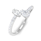 Sparkanite Jewels-Minimal Certified Moissanite Two Stone Promise Ring