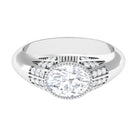 Sparkanite Jewels-Oval Moissanite Solitaire Engagement Ring