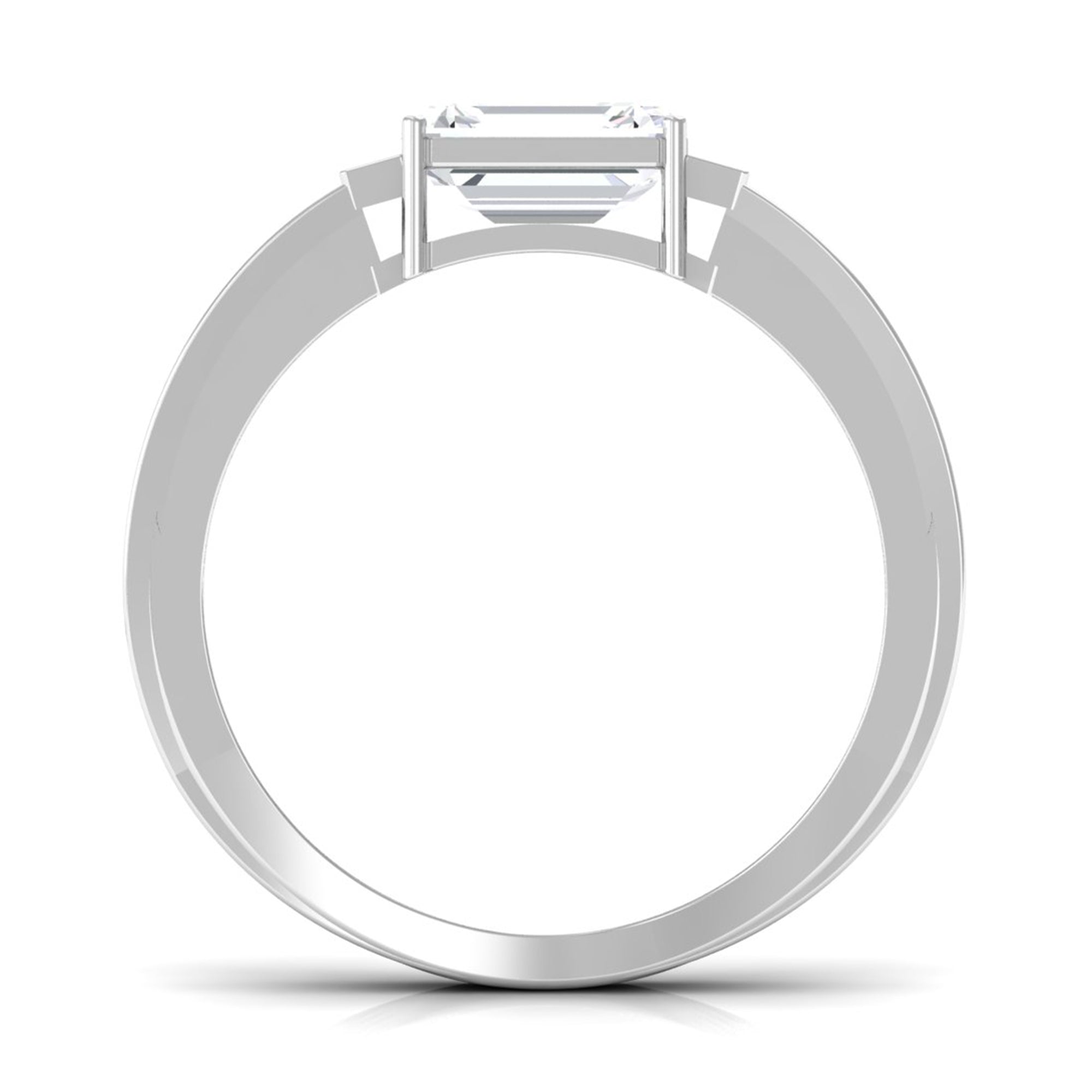 Sparkanite Jewels-Emerald Cut Moissanite Statement Ring for Men