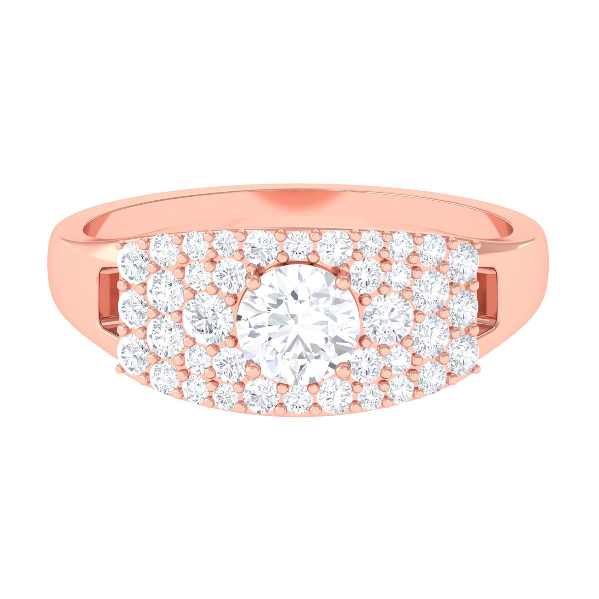 Sparkanite Jewels-Pave Set Moissanite Anniversary Band Ring