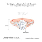 Sparkanite Jewels-Oval Shape Moissanite Solitaire Engagement Ring with Side Stones