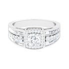 Sparkanite Jewels-Vintage Inspired Certified Moissanite Engagement Ring