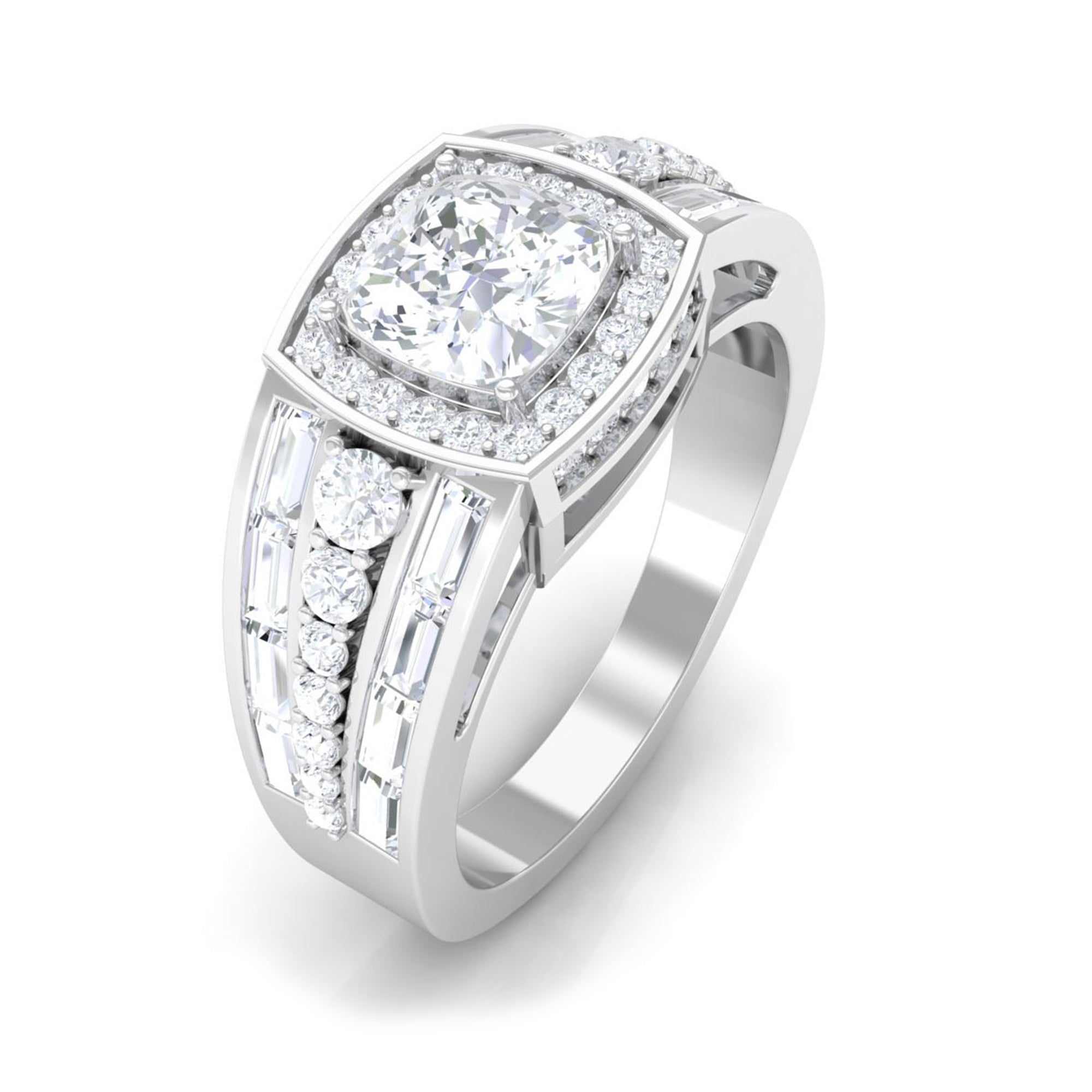 Sparkanite Jewels-Vintage Inspired Certified Moissanite Engagement Ring